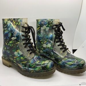Dirty Laundry Butterfly 90s Jelly Combat Boots 8